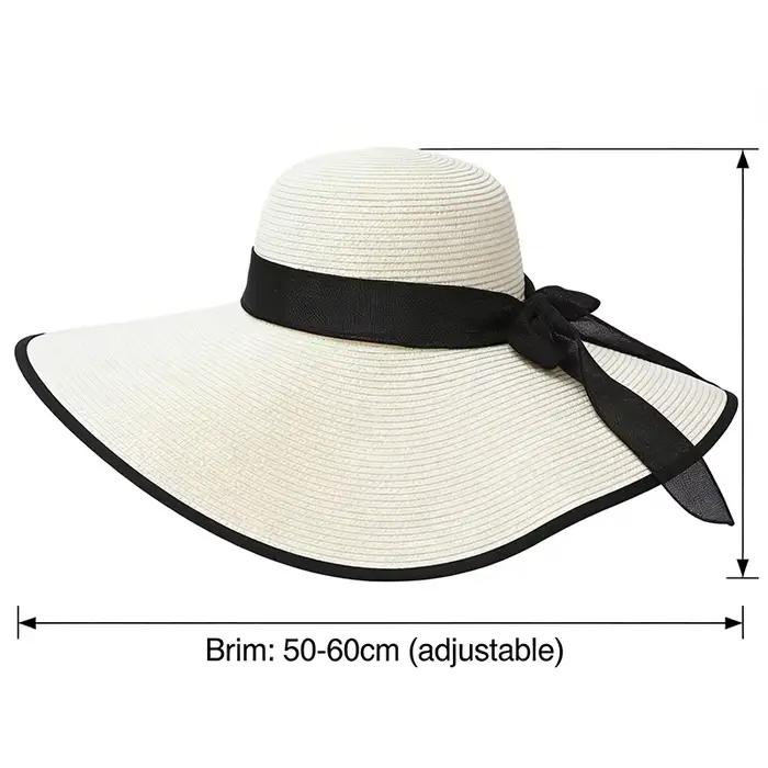 Chapeaux de plage en paille tendance à large bord