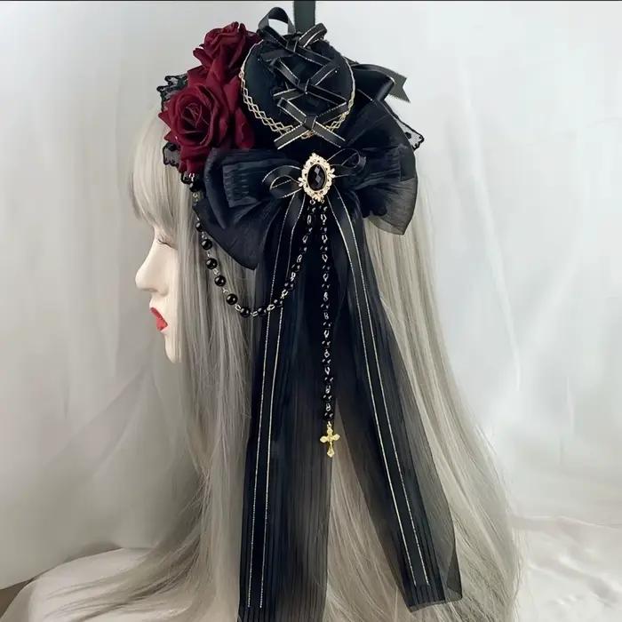 Chapeau gothique Lolita noir