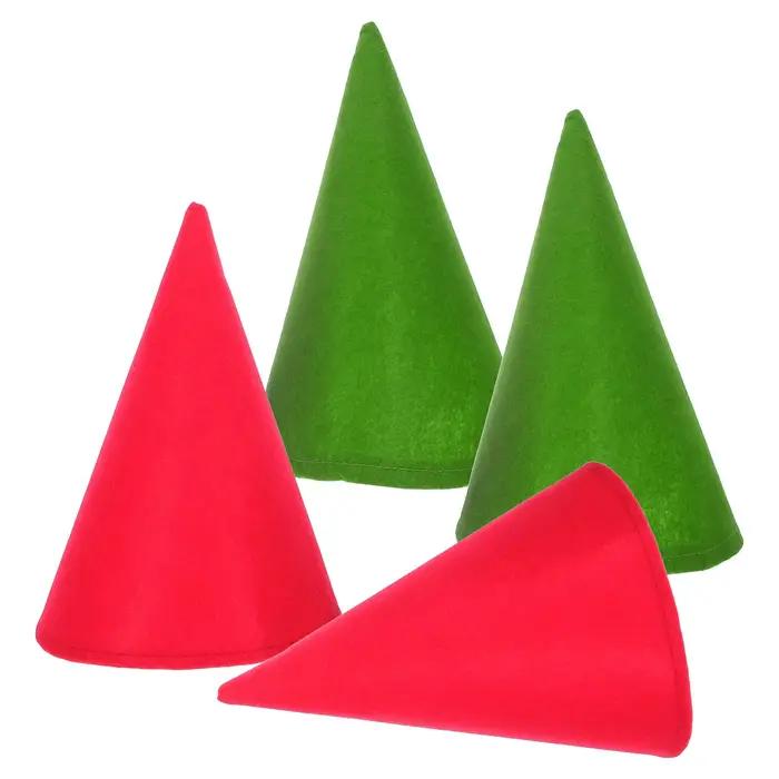 Lot de 4 chapeaux d'elfe de Noël en feutre