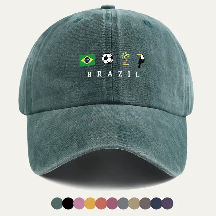 Casquette de baseball imprimée sur le thème du Brésil