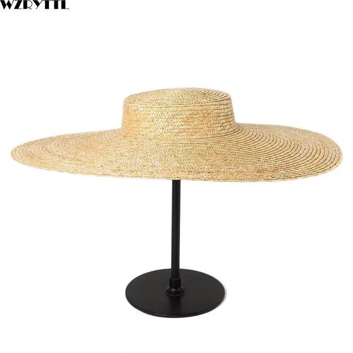 Grand chapeau d'été à large bord de 15cm pour femmes