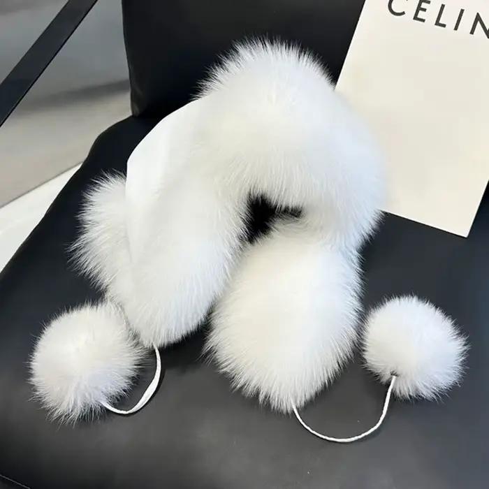 2026 100% véritable fourrure de renard chapeaux femmes russe Ushanka aviateur trappeur neige ski chapeau casquettes