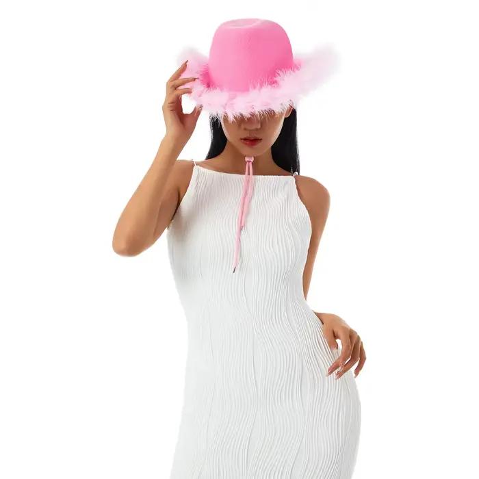 Chapeau de Cowboy en plumes