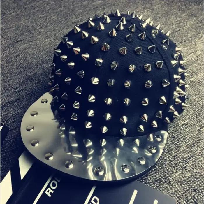 Nouveau Hip hop Punk Rock chapeaux pointes goujons Rivets casquettes de relance hommes printemps et automne