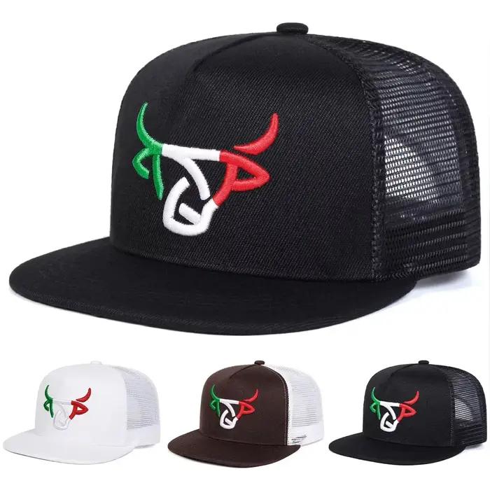 Casquettes de baseball décontractées unisexes avec broderie tête de bœuf