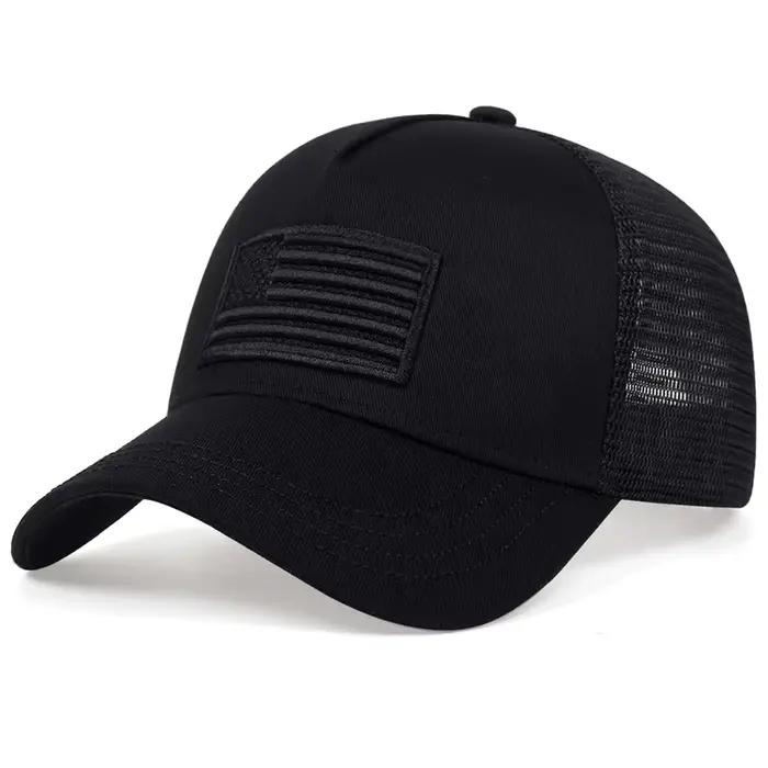 Casquette de baseball en maille avec drapeau américain
