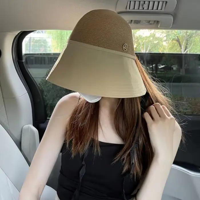 Chapeau de soleil polyvalent à large bord pour femme