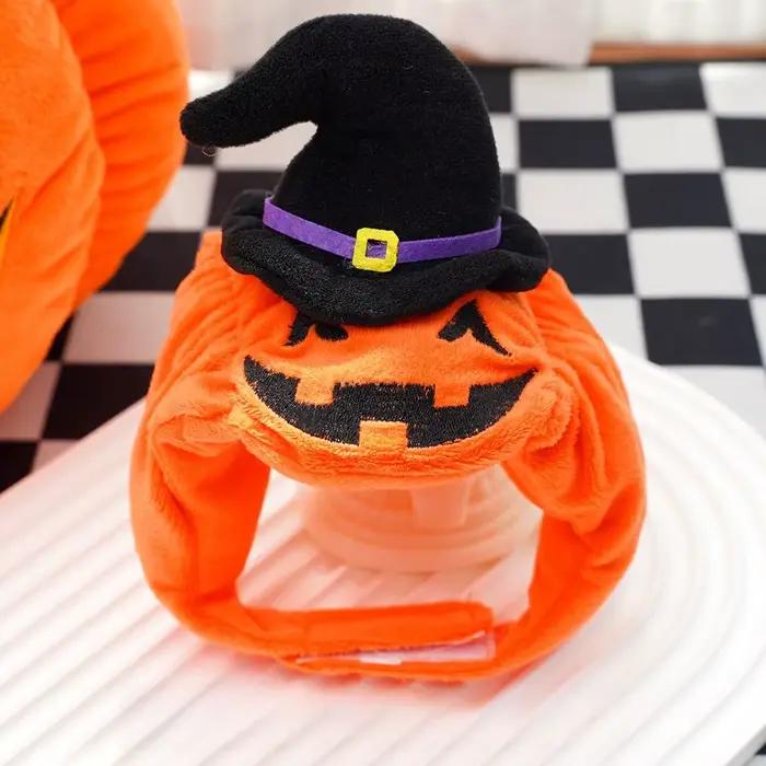 Cadeau citrouille animal de compagnie Halloween chapeau doux confortable chiens