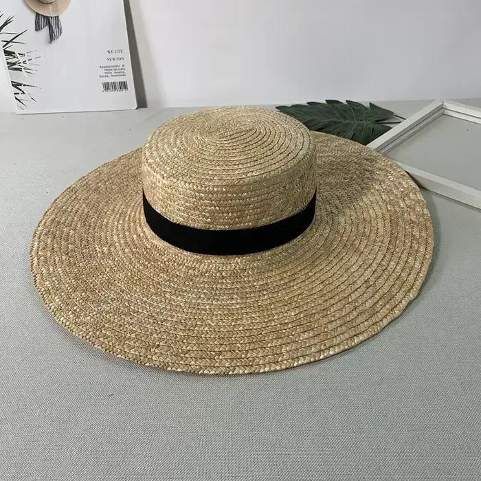 Chapeaux de paille à large bord pour femmes