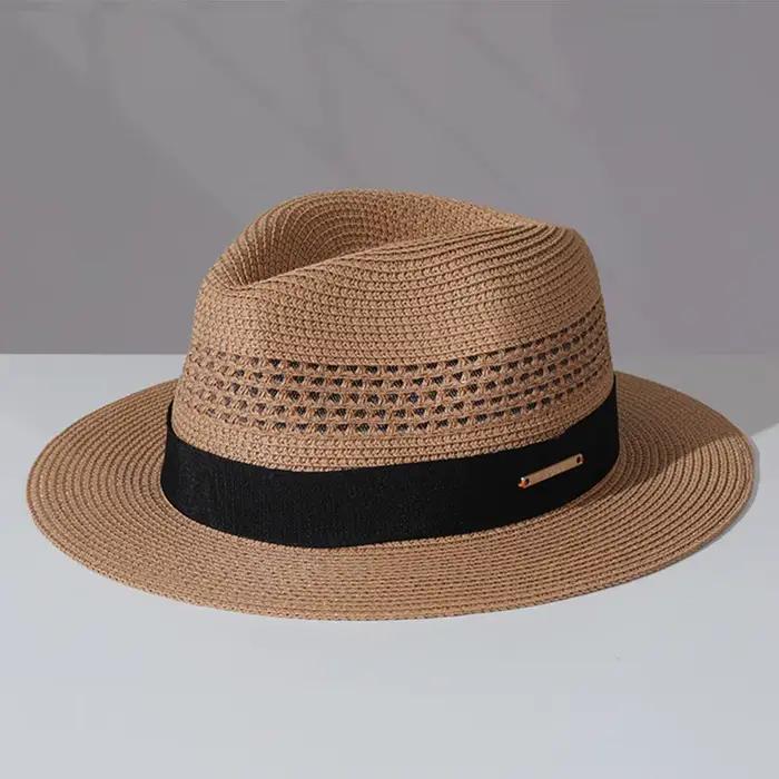 Chapeau de paille classique d'été pour hommes