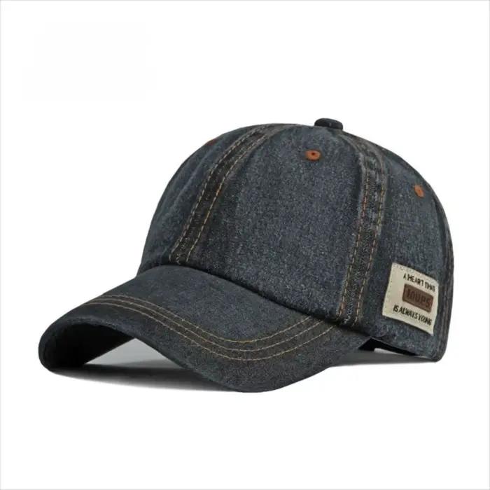 Nouvelles casquettes de baseball en jean bleu