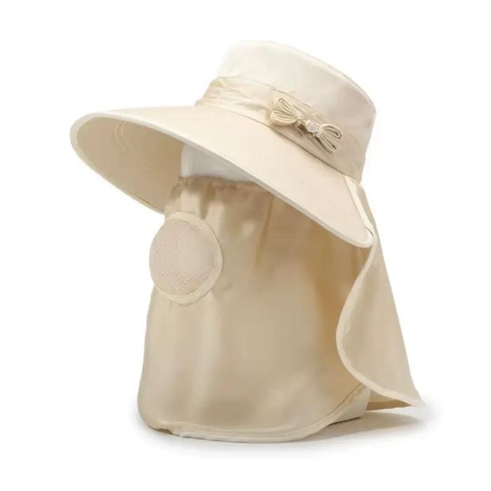 Chapeau de soleil à visière large et légèrement respirant pour femme