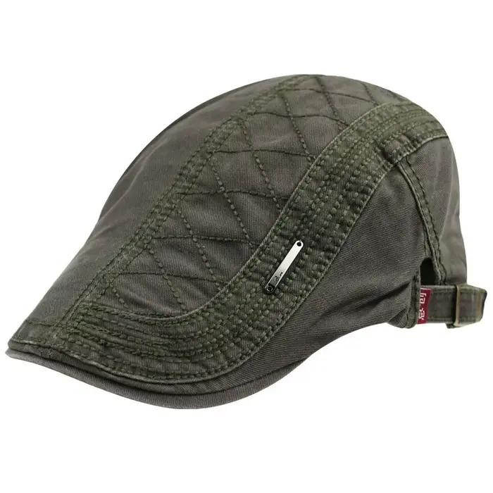 Bérets pour hommes Boina mode chapeau Masculina Plaid Style Gorro chapeaux décontractés coton Boinas couleur unie béret