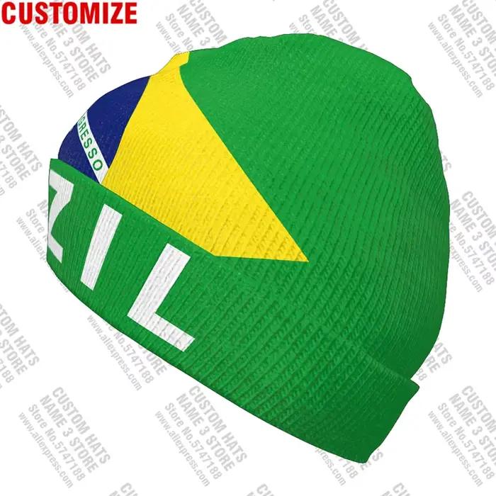 Brésil tricoté chapeau gratuit nom personnalisé hiver froid pull Portugal soutien-gorge