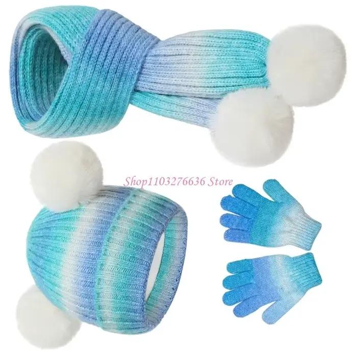 R6FD – joli bonnet tricoté à pompons