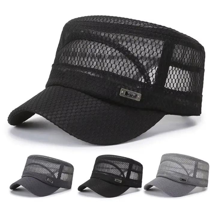 Chapeau en maille vintage pour homme casquette de protection solaire réglable pour pêche et activités extérieures été multi-couleurs occassions décontractées et balades