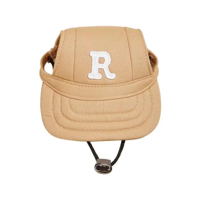 Casquette de sport brodée pour chien chapeau de soleil respirant réglable avec trous d'oreille pour chiots et chiens grandes occasions en plein air