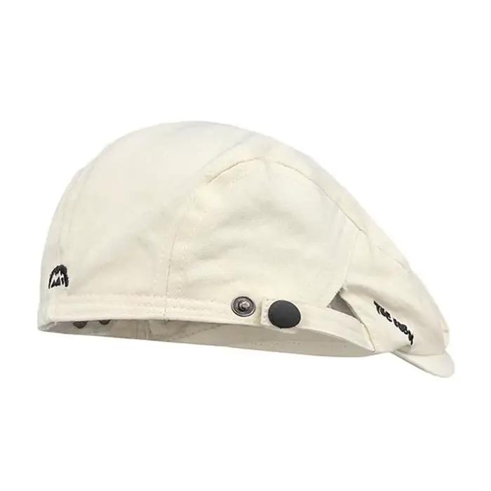 Béret brodé décontracté en coton vintage