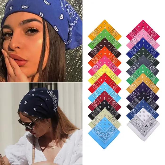 Bandana carré punk pour filles et femmes