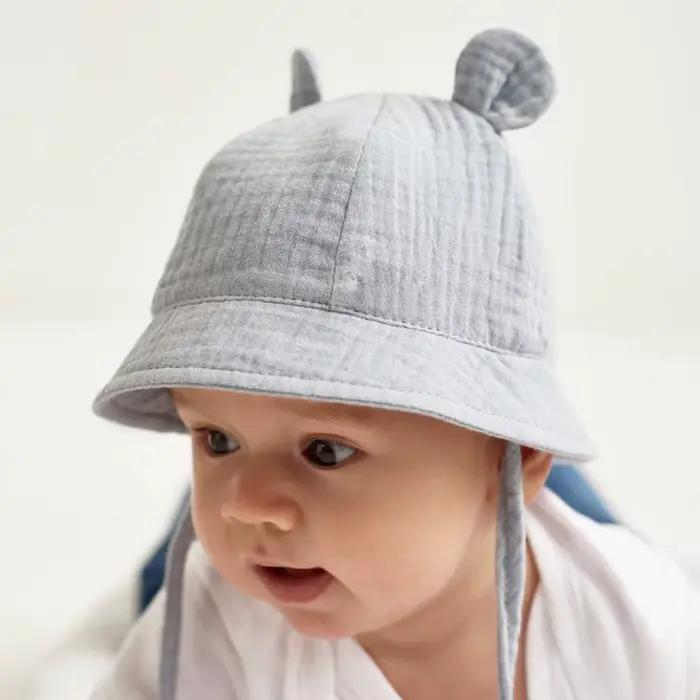 Chapeau de soleil mignon en coton pour bébé 0-12 mois occasion estivale occidentale occasionnelle voyage plage jardin