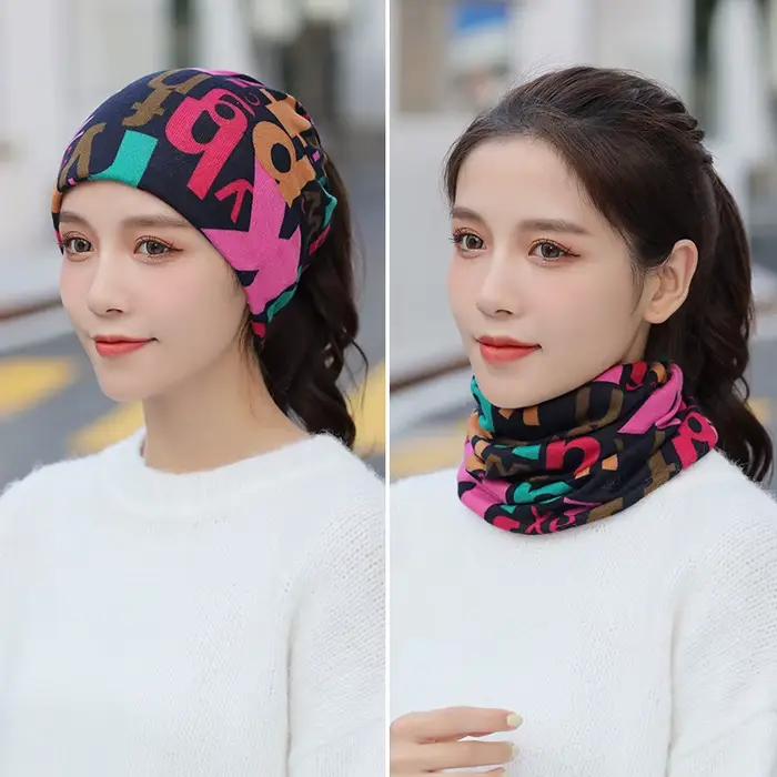 Bonnet ample tricoté décontracté pour femmes hiver motifs solides polyvalents à offrir pour activités quotidiennes