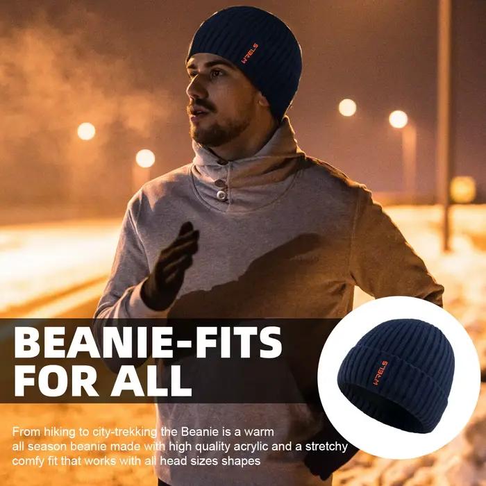 WRELS chapeaux d'hiver épaissi tricoté bonnet casquettes élasticité pull chapeau chaud en plein air hiver neige