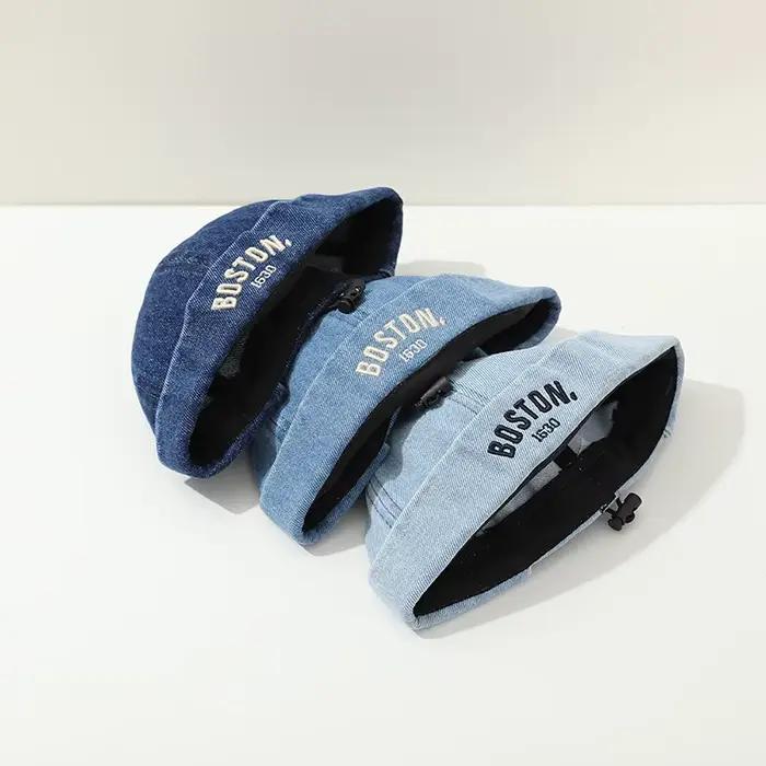 Casquette melon en denim bleu pour enfants