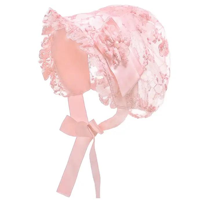 Chapeau en dentelle pour bébés filles et garçons mignon fleuri accessoire de fête anniversaire baptême photo occassionnels occasions spéciales