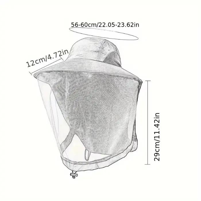 Chapeau de protection UV avec masque facial