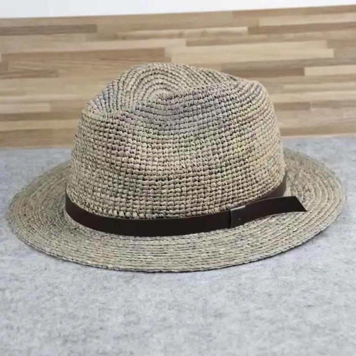 Chapeau de paille en raphia pour homme