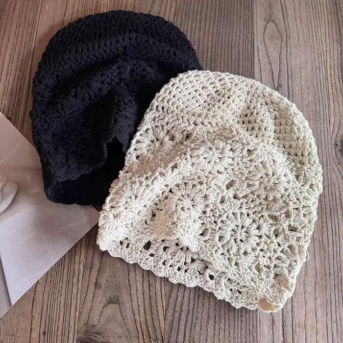 Chapeau tricoté au crochet à la main