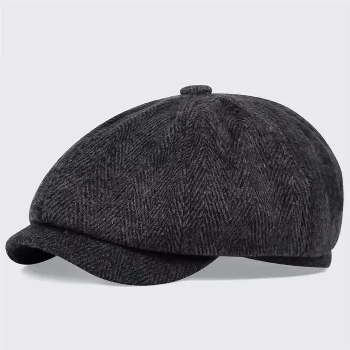 Haute qualité hiver rétro Style britannique casquette gavroche hommes Vintage luxe unisexe nouvelle