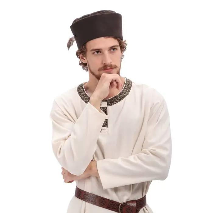 Chapeau rond médiéval DAZCOS avec revers