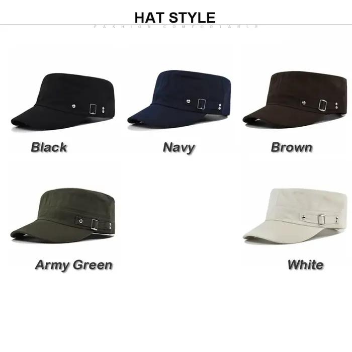 Chapeau militaire plat pour hommes