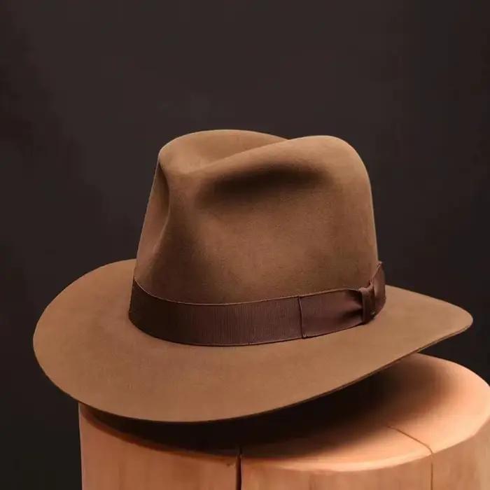 Chapeau Fedora en laine Vintage
