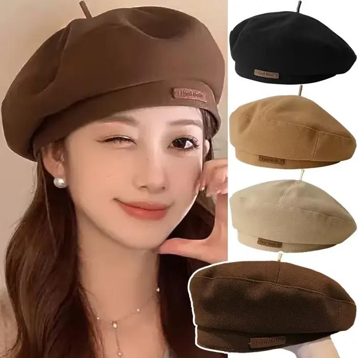 Chapeau de peintre béret rétro pour femmes, chapeau de Style d'hiver