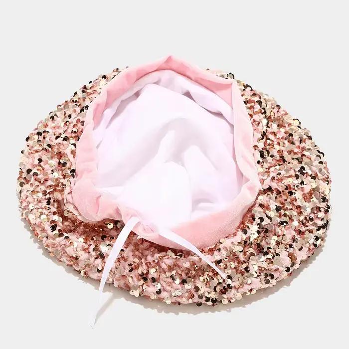Béret à paillettes automne et hiver chapeau de peintre rue tout-match