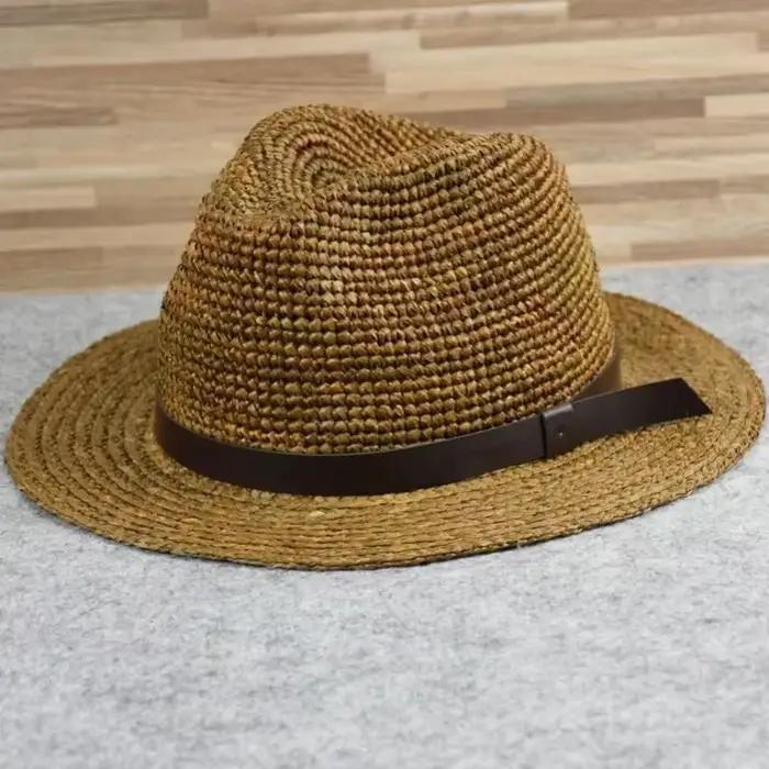 Chapeau de paille en raphia pour hommes