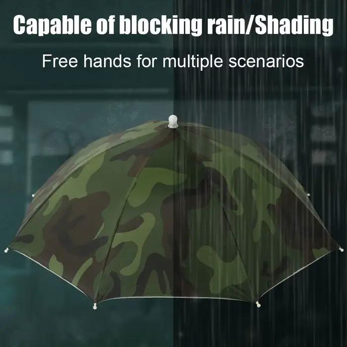 Chapeau parapluie anti-UV pliable et imperméable pour la pêche et la plage