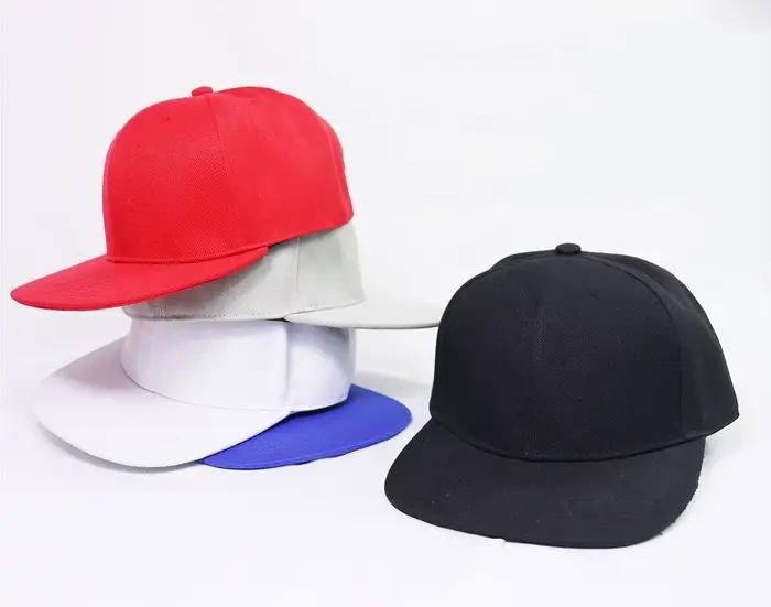 Casquettes de Baseball de conception personnalisée pour hommes femmes unisexe Hip Hop couleur unie à bord plat chapeaux