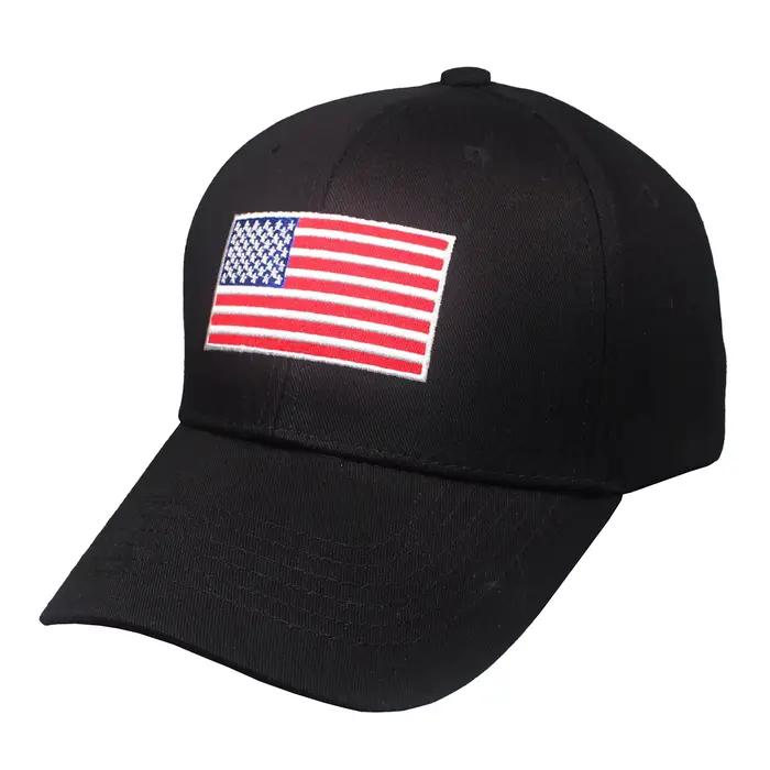 Casquette de baseball brodée drapeau américain unisexe