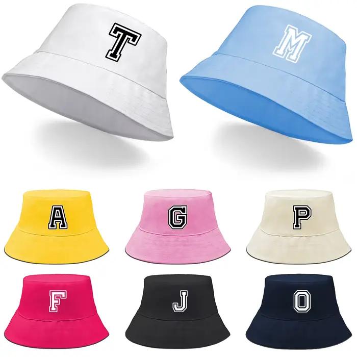 Chapeau seau imprimé lettre initiale A-Z