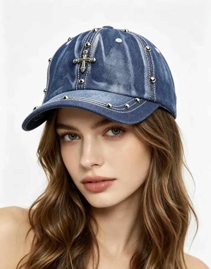 Casquette de baseball à clous croisés