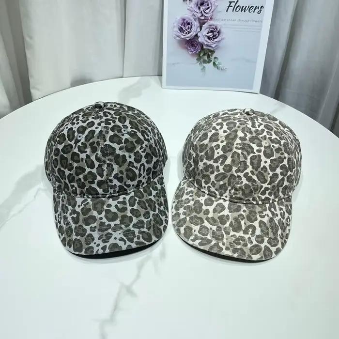 Casquettes de baseball rétro à imprimé léopard pour hommes et femmes