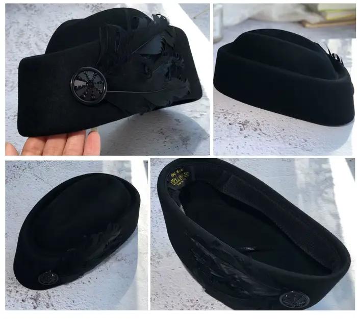 Chapeaux en laine de style royal pour femmes