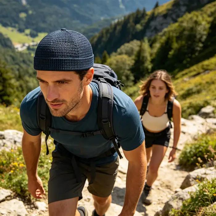 Chapeau sans bord en maille respirante