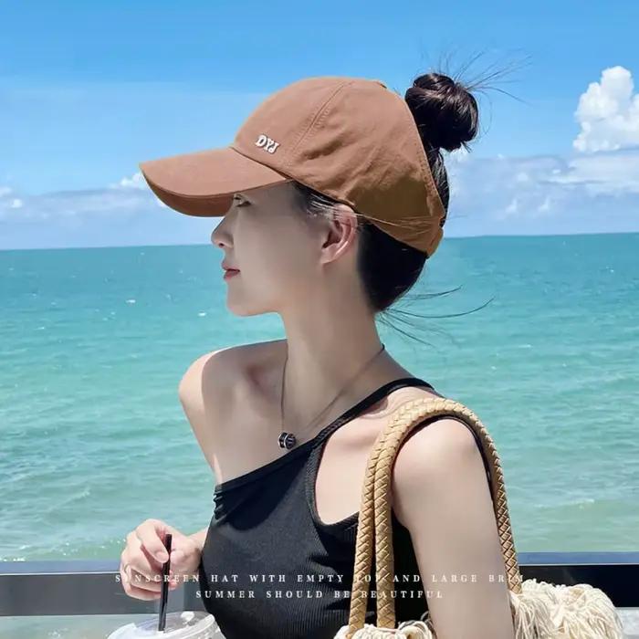 Nouveau chapeau d'été pour femme à ouverture arrière pour queue de cheval