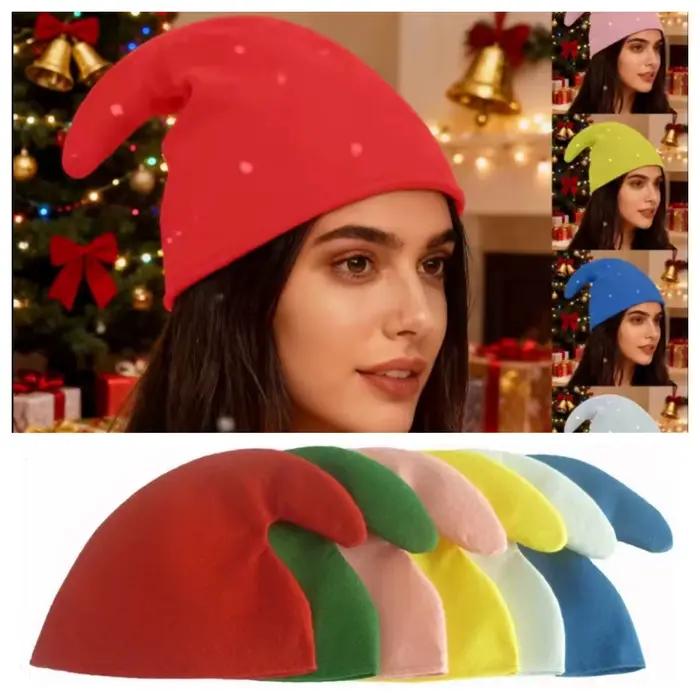 Chapeau d'elfe de Noël multicolore