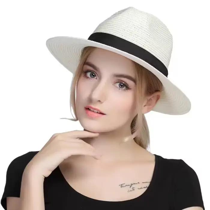 Grand Chapeau de Paille Panama Naturel Taille 56-60cm Nouvelle Collection