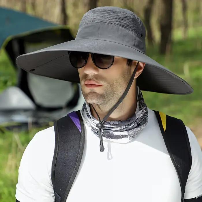 Chapeau de soleil pour homme avec large bord de 15 cm